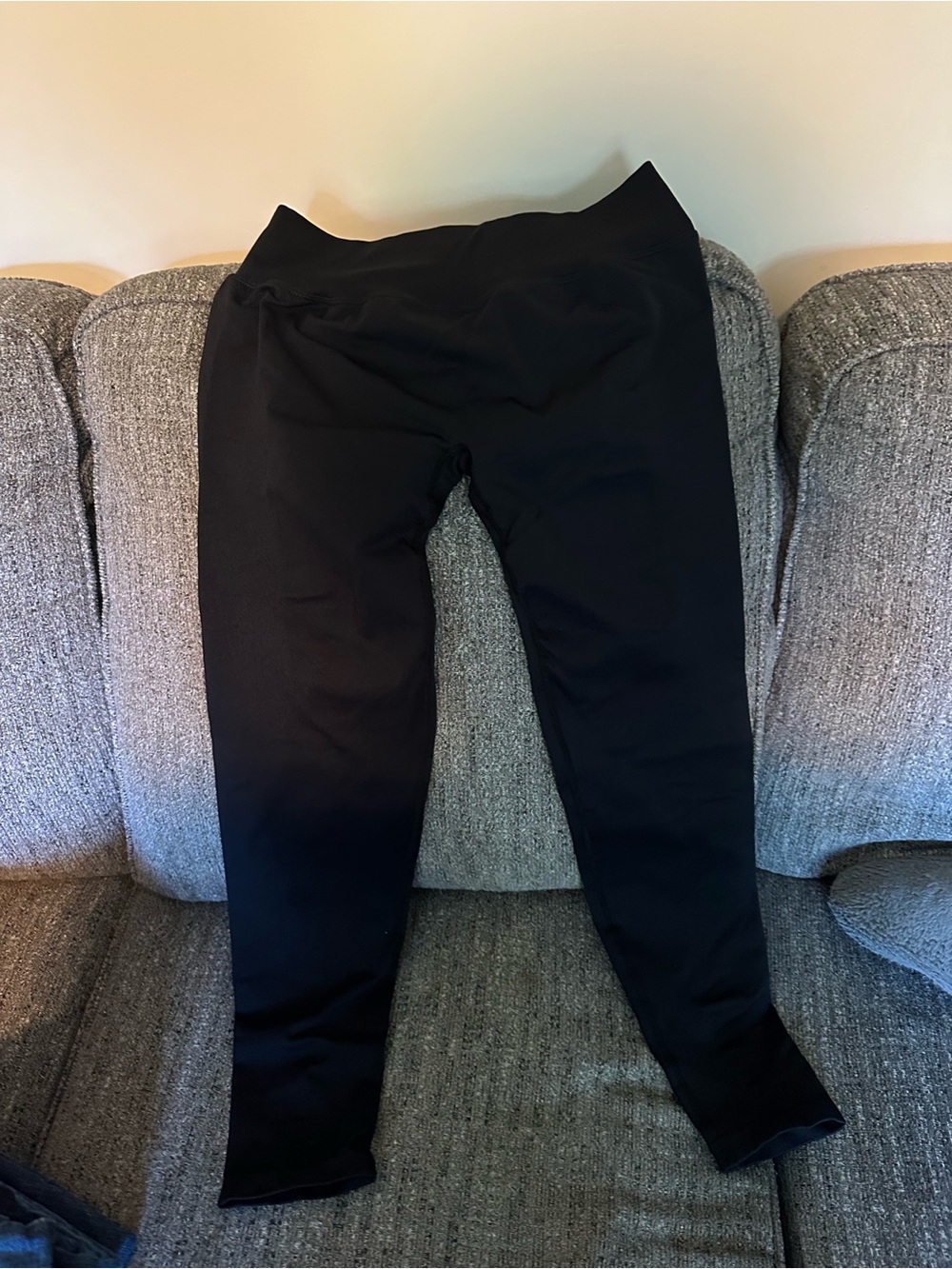 Black XL Active Leggings with Stretch Waistband and Butt Shaping